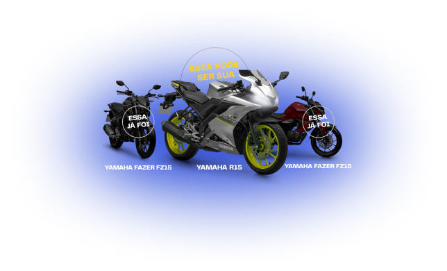 Concorra a 3 motos Yamaha 0Km - Yamaha R15 - Yamaha Fazer FZ15